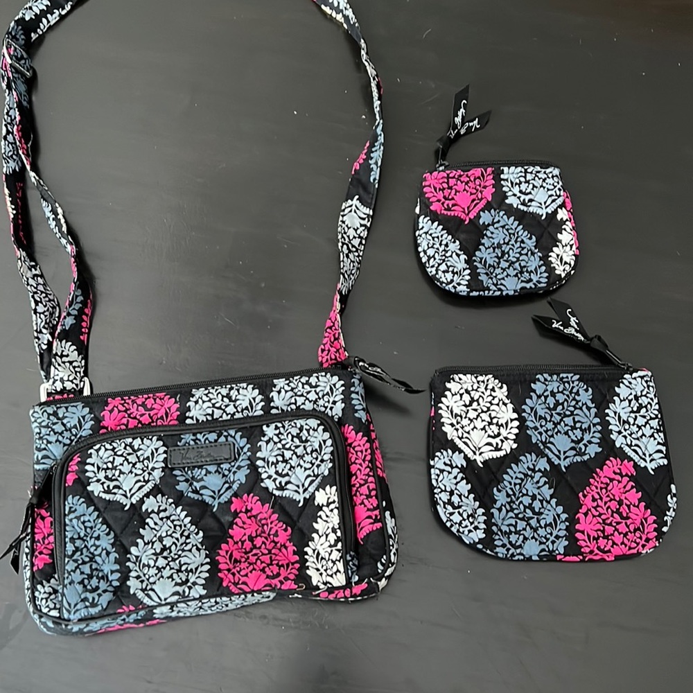 Vera Bradley paisley purse and pouch set